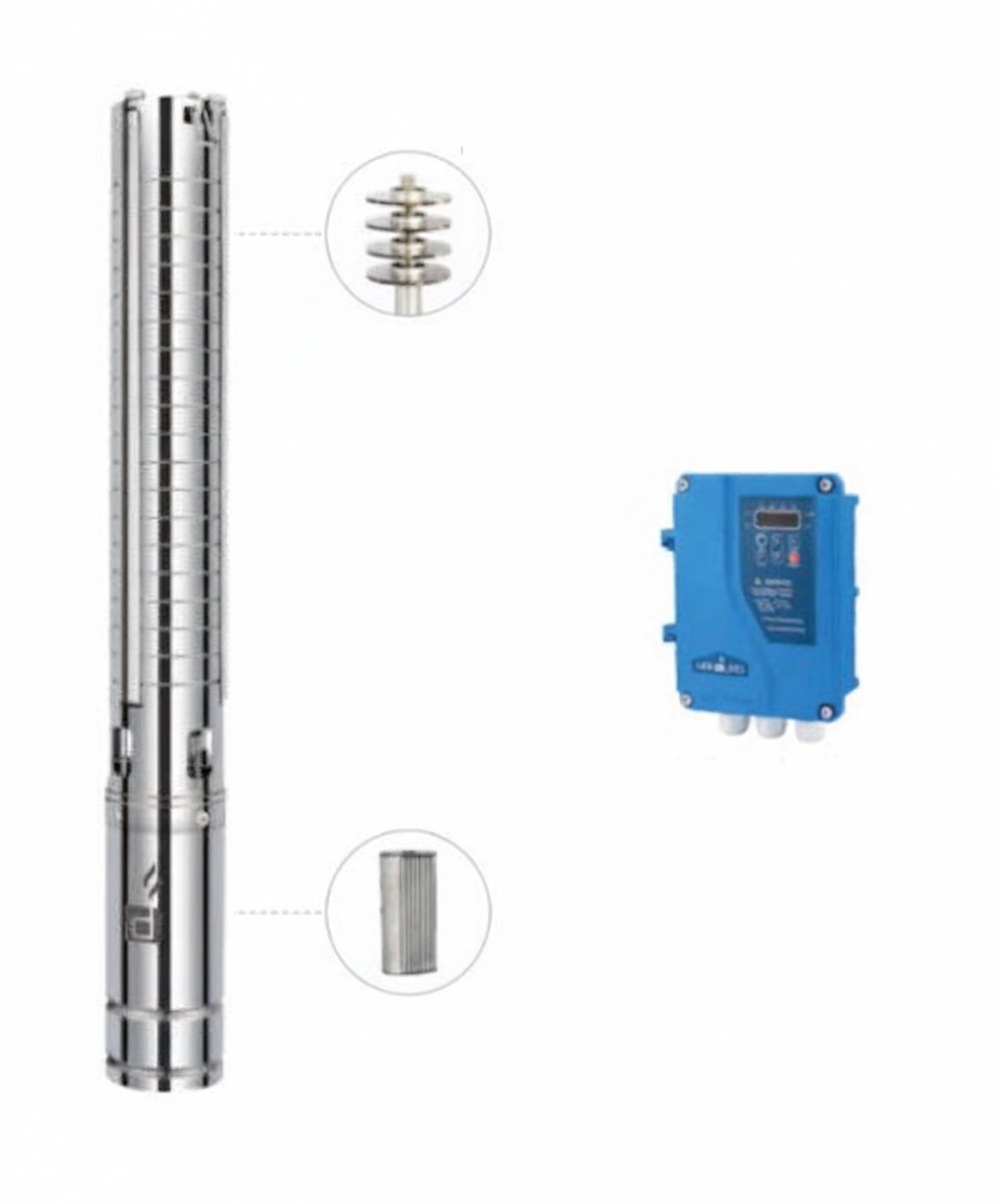 Bomba Solar Trisol Sumergible con Controlador 35m - 4m³h